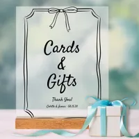 Modern Timeless Bow Coquette Cards & Gifts Wedding Acrylic Sign