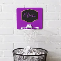 Vibrant, Bold Fuchsia Purple Personalized  Mini Basketball Hoop