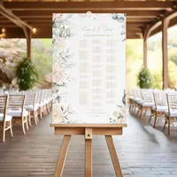 Pearl Blush Floral Wedding Seating Chart ID989 Foam Board