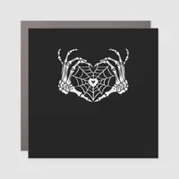 Skeleton Hand Heart Spiderweb Halloween Cobweb Par Car Magnet