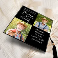 In Loving Memory Personalized 2 Photo Graduate  Graduation Cap Topper