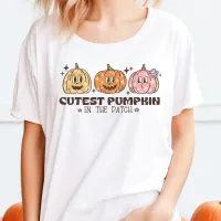 Cutest Pumpkin in the Patch Retro Halloween Tri-Blend Shirt