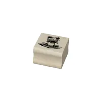 Cute Little Frog Holding a Heart  Rubber Stamp