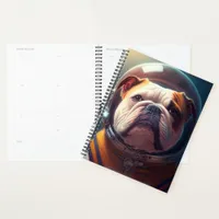 Adorable Bulldog Astronaut Planner