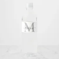 Personalize Monogram Initial Name Water Bottle Label