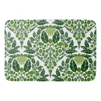 Art Nouveau Green–Vintage Floral Scallop  Bath Mat
