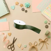 Deep Forest Green Style Year-Round Craft Satin Ribbon