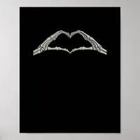 Bone Hands Heart Active Modern Aesthetic Poster
