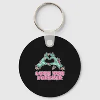 Zombie Classic - Skeleton Heart And Hands Keychain