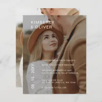 Budget Elegant Photo Overlay Wedding Invitation