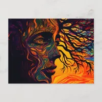Mother Earth as a Tree Postcard