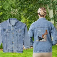 Finally Mrs. Name Funny Figurine Wedding Couple Denim Jacket