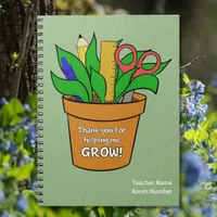 Helping me Grow Teacher Gift Spiral Photo Notebook