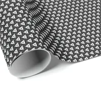 Stylish Black + White Triangles Wrapping Paper