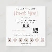 *~* Thank you QR Rewards Rose Gold Heart Loyalty Card