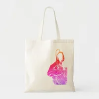 Simple Minimal Rainbow Colorful Easter Bunny  Tote Bag