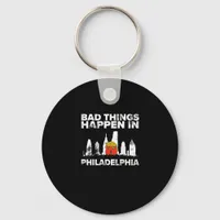 Bad Happen Philadelphia Halloween Spooky Trumpkin Keychain