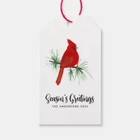 Season's Greetings Cardinal Christmas Gift Tags