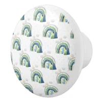 Watercolor Rainbow Pattern Ceramic Knob