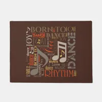 Born to Dance Brown ID277 Doormat