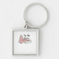 Tis The Season Funny Tree Christmas  Keychain