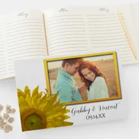 Yellow Sunflowers Wedding Guest Book