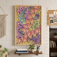 Vibrant Intricate Psychedelic Boho Zen Doodle Art Poster