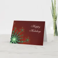 Red and Green Snowflake Business Christmas Card