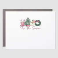 Tis The Season Merry Christmas Cute Xmas Coffee Ch Car Magnet
