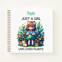 Just a Girl Who Loves Plants Personalized Notebook