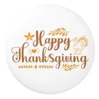 Happy Thanksgiving Ceramic Knob