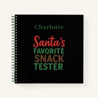 Recipe Christmas quote snack tester name Notebook