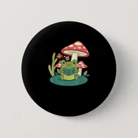 Cottagecore Mushroom Forest Toad Goblincore Mycolo Button
