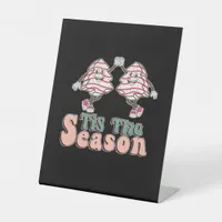 Little Tis The Season Christmas Tree Jen Pedestal Sign
