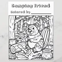 A Cute Beaver or Woodchuck in the Woods