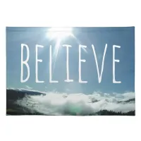 Believe Motivational Saying Cloth Placemat