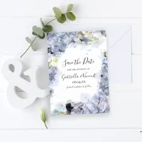 Blue Hydrangeas Watercolor Wedding Save the Date