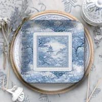 Porcelain-Inspired Chinoiserie Pattern ID1094 Paper Plates