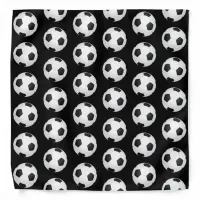 Black and White Soccer Balls Bandana