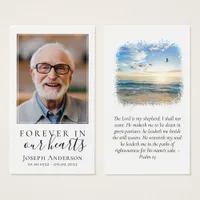 Photo Beach Memorial Prayer Card