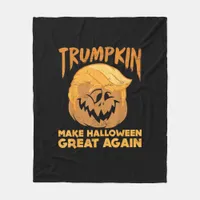 Trumpkin Make Halloween Great Again Funny Politica Fleece Blanket