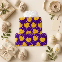 Playful Purple Easter Rubber Duck Wrapping Paper