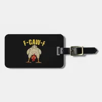 F-Caw-F Humor Gothic Crow Funny Aesthetic Style Luggage Tag