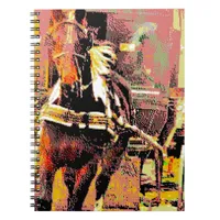 Pinto Amish Horse 8-Bit Art Notebook