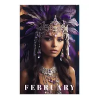 *~* FEBRUARY Headdress Boho AP53 AMETHYST  Photo Print