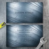 Scratched Steel Texture Business Card