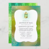 Gold Foil Arabian Bollywood Shower by Mail Invitation