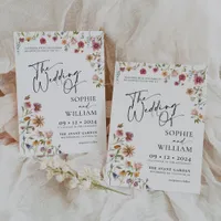 Garden Flower Wedding Invitation