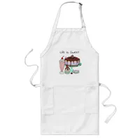 Life is Sweet | Cute Dessert Graphics   Long Apron