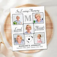 Budget Elegant Photo Collage Sympathy Thank You   